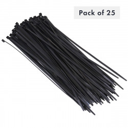 COLLIER DE CABLE 4,8 MM X 300 MM, NYLON NOIR 66, PAQUET DE 25