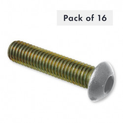 VIS TROU M8X35 BOUTON ARGENT - LOT DE 16