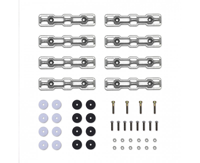 KIT SUPPORT DE BARRE DE POITRAIL INCLUANT FIXATION HB - ARGENT