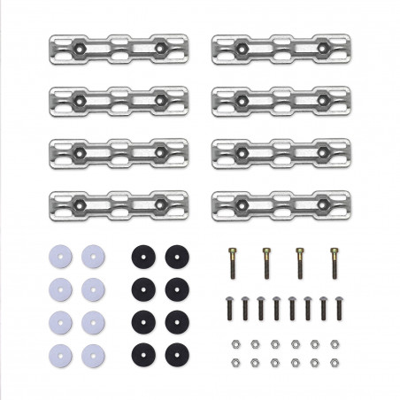 KIT SUPPORT DE BARRE DE POITRAIL INCLUANT FIXATION HB - ARGENT