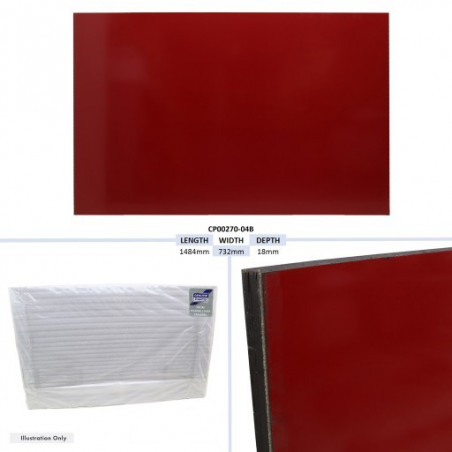 PANNEAU DE RAMPE DE PORTE VAN, ROUGE - HB506 TAILLE - 1484 X 732 X 18MM