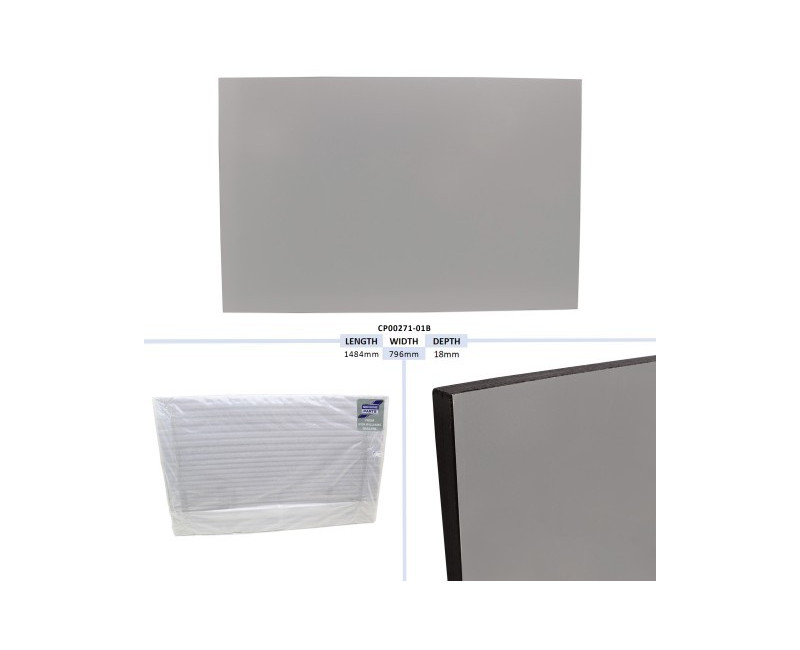 PANNEAU DE RAMPE DE PORTE VAN, ARGENT - HB511 TAILLE - 1484 X 796 X 18MM