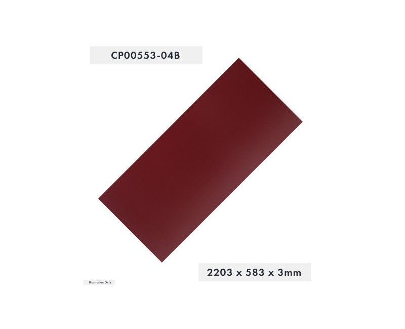 PANNEAU LATERAL SUPERIEUR - ALPHA RED (HB511 MK2). PANNEAU ALUCOBOND 2203X583X3