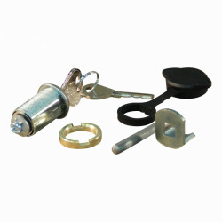 KIT SERRURE POUR MAIN D'ATTELAGE KNOTT - AVONRIDE.KIT COMPRENANT-BARILLET-2 CLES-ECROU LAITON-CAPUCHON DE PROT