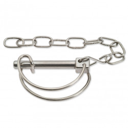 GOUPILLE ET CHAÎNE EN ACIER INOXYDABLE (10 MM DE DIAMETRE.)