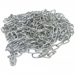 CHAÎNE 3 X 21 MM ACIER ZING BLANC (LONGUEUR DE STOCK DE 10 METRES)
