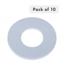 RONDELLE 18MM X 40MM X 2MM, LDPE NATUREL, PK10