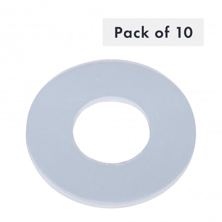 RONDELLE 18MM X 40MM X 2MM, LDPE NATUREL, PK10