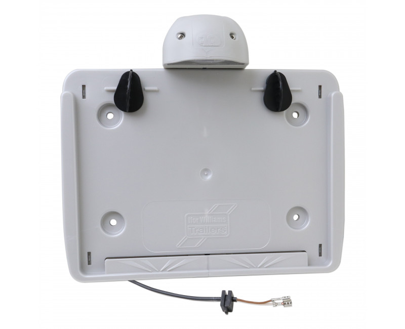 ECLAIRAGE - FEU - PORTE-PLAQUE CARRE + FEU (ARGENT) POUR HB403, HB505, HB511