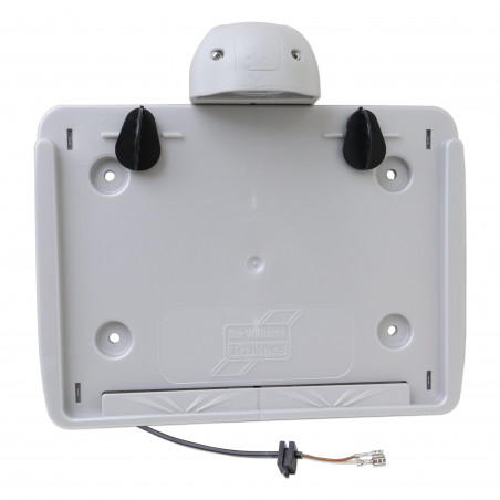 ECLAIRAGE - FEU - PORTE-PLAQUE CARRE + FEU (ARGENT) POUR HB403, HB505, HB511