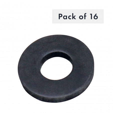 RONDELLE NEOPRENE NOIR 9MM ID X 21MM OD X 2.5MM THK PK16