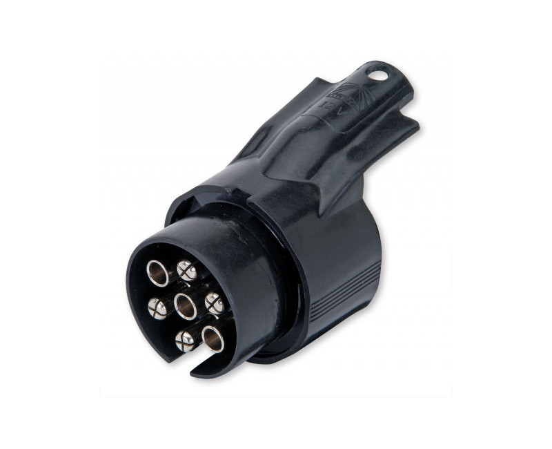 ECLAIRAGE - CABLE - ADAPTATEUR COURT 7/13 BROCHES (7 BROCHES VOITURE - 13 BROCHES REMORQUE)