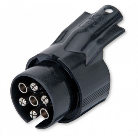 ECLAIRAGE - CABLE - ADAPTATEUR COURT 7/13 BROCHES (7 BROCHES VOITURE - 13 BROCHES REMORQUE)