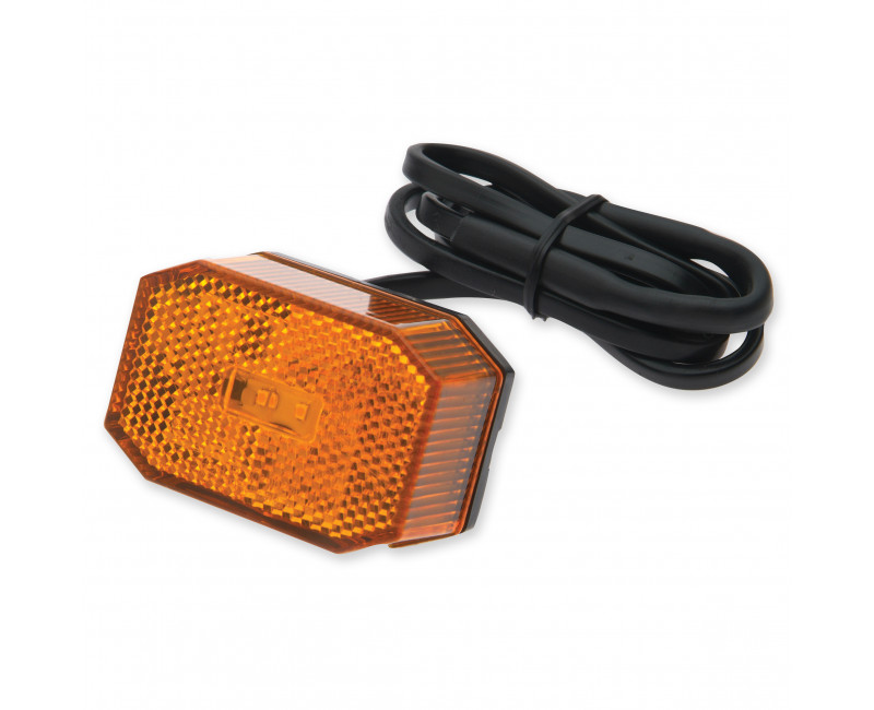 ECLAIRAGE - FEU - SIDE MARKER LED AMBER 0.8M DC - MONTAGE EN SURFACE UTILISE SUR CT177 & GP146