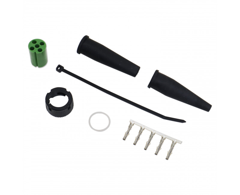 ECLAIRAGE - CABLE - CONNECTEUR BAIONNETTE 5 BROCHES DROITIER VERT