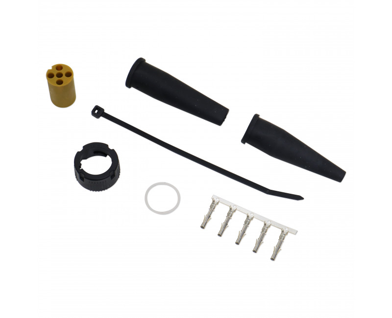 ECLAIRAGE - CABLE - CONNECTEUR BAIONNETTE 5 BROCHES GAUCHE JAUNE