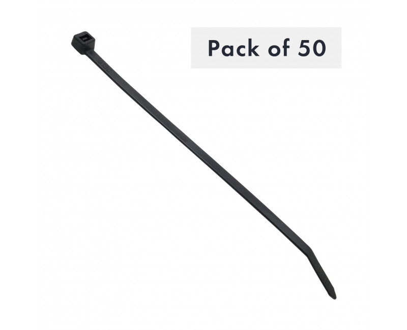 COLLIER DE CABLE 4,8 MM X 160 MM, NYLON NOIR 66, PAQUET DE 50