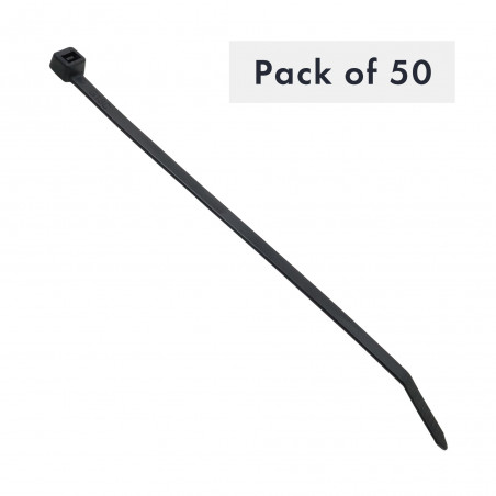 COLLIER DE CABLE 4,8 MM X 160 MM, NYLON NOIR 66, PAQUET DE 50