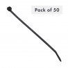 COLLIER DE CABLE 4,8 MM X 160 MM, NYLON NOIR 66, PAQUET DE 50