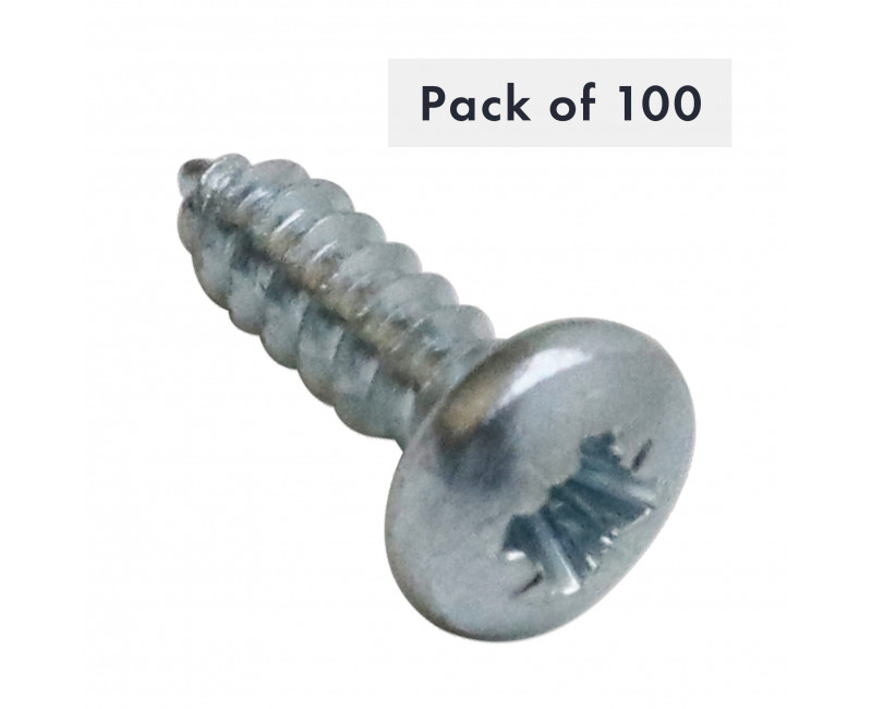 VIS AUTOTARAUDEUSE N°8 X 1/2", POZIDRIV, TETE CYLINDRIQUE, FILETAGE AB, PAQUET DE 100