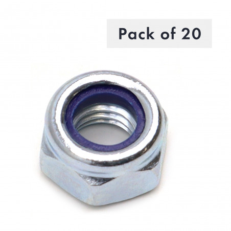 ECROU NYLOC (TYPE T) M10, 8, PAQUET DE 20
