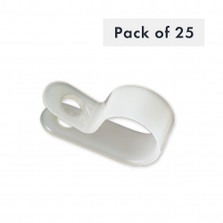 CLIP CABLE P, CABLE DIAMETRE 12,7 MM, NYLON NATUREL 66, PAQUET DE 25