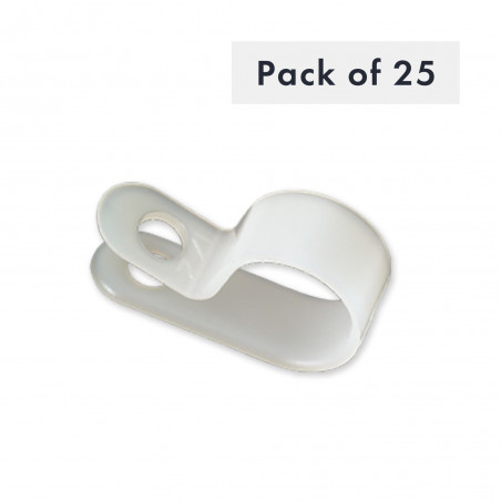 CLIP CABLE P, CABLE DIAMETRE 12,7 MM, NYLON NATUREL 66, PAQUET DE 25