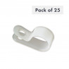 CLIP CABLE P, CABLE DIAMETRE 12,7 MM, NYLON NATUREL 66, PAQUET DE 25
