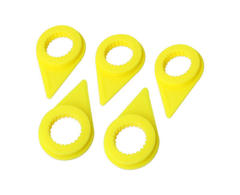 JEU DE CINQ INDICATEURS DE POSITION D'ECROU DE ROUE HAUTE TEMPERATURE (ROUE À 5 VIS)