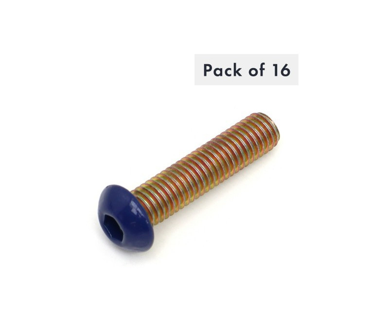 VIS A TROU M8X35, 10.9, TETE BOUTON, BLEU (OHB), PAQUET DE 16