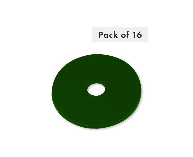 RONDELLE M8 X 40MM X 2MM, VERT, LOT DE 16