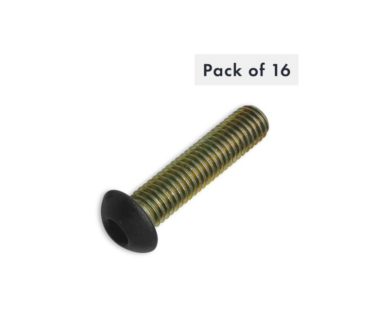 VIS A TROU M8X35, 10.9, TETE BOUTON, NOIRE (OHB), PAQUET DE 16