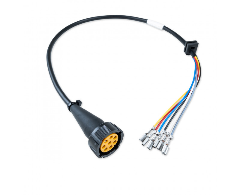 ECLAIRAGE - CABLE - 12V 8 PIN LIGHT 0.5M - GAUCHER JB GROMMET AND SPADES