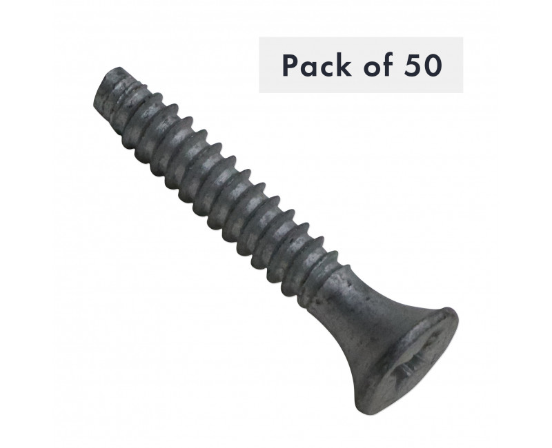 VIS AUTOTARAUDEUSE N° 14 X 1-1/2", POZIDRIV, TATE BUGLE, FILETAGE B, CEMENTEE, PAQUET DE 50