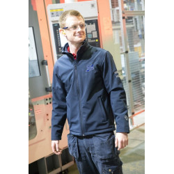 UNEEK CLASSIC NAVY SOFT SHELL VESTE HOMME UC612 TAILLE L