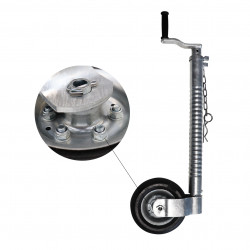 ROUE JOCKEY 48MM CANNELEE HD - ROUE BOULONNEE M8