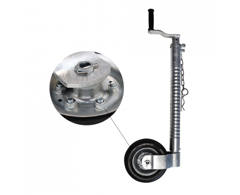 ROUE JOCKEY 48MM CANNELEE HD - ROUE BOULONNEE M8