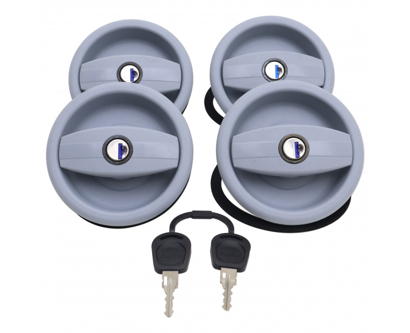 POIGNEE DE VERROUILLAGE EXTERIEURE - LOT DE 4 AVEC CLES ASSORTIES