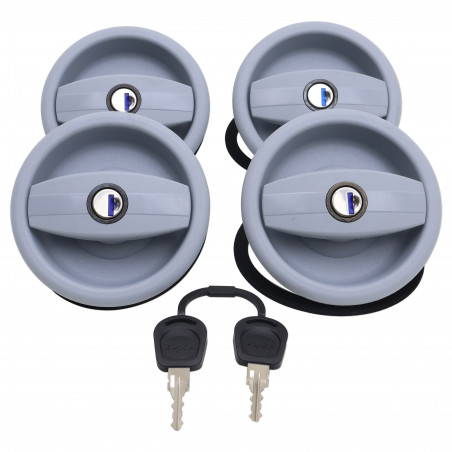 POIGNEE DE VERROUILLAGE EXTERIEURE - LOT DE 4 AVEC CLES ASSORTIES