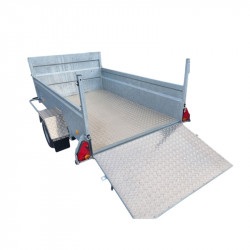 REMORQUE Q8 + RÉHAUSSE GRILLAGÉ