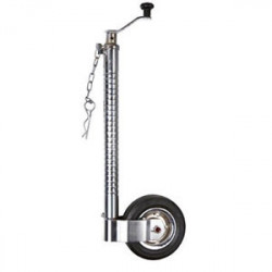 ROUE JOCKEY TUBE STRIÉ Ø48 GALET 200 CHARGE 200KG