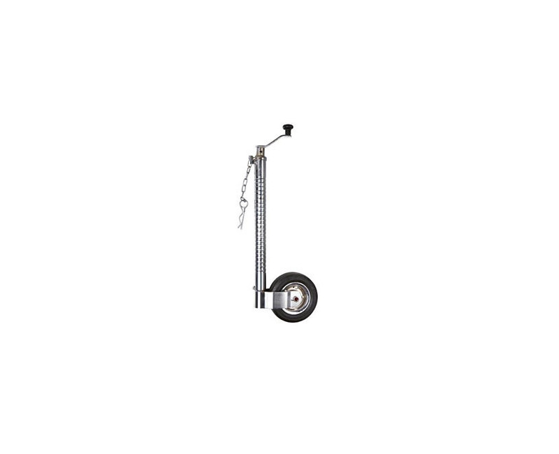 ROUE JOCKEY TUBE STRIÉ Ø48 GALET 200 CHARGE 200KG