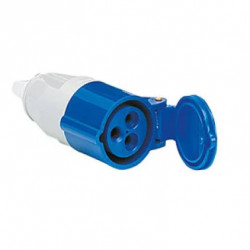 PRISE FICHE FEMELLE CEE17 AVEC COUVERCLE