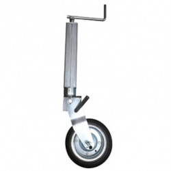 ROUE JOCKEY MANUEL AVEC TUBE CARRE 70 ET GALET 250 CHARGE 900KG