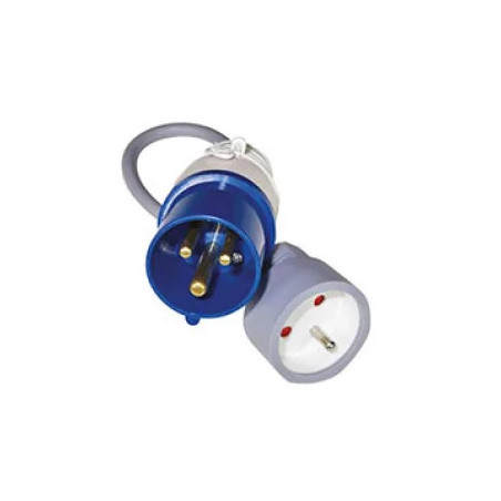 ADAPTATEUR MÂLE P17 À PRISE FEMELLE FRANÇAISE