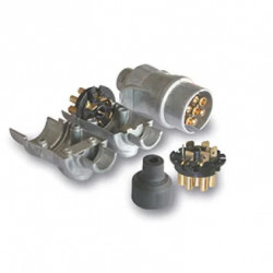 PRISE MÉTAL 7 BROCHES AVEC COSSES 6,2MM