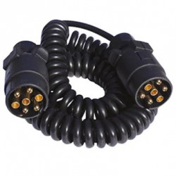 RALLONGE SPIRALE 7 BROCHES / 5 CONDUCTEURS 2P MALES