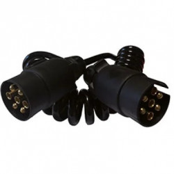 RALLONGE SPIRALE 7 BROCHES 5 CONDUCTEURS 2P MALES EXTENSIBLE A 2,50M