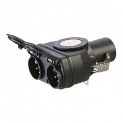 ADAPTATEUR 15 BROCHES MONOBLOC VERS 2 SORTIES 7 BROCHES