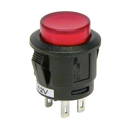 INTERRUPTEUR À PRESSION ROUGE 12V 20A
